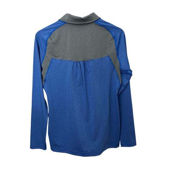 Mizuno Performance Mens 1/4 Zip Athletic‎ Shirt Size Medium Blue Gray Pockets - Picture 3 of 6
